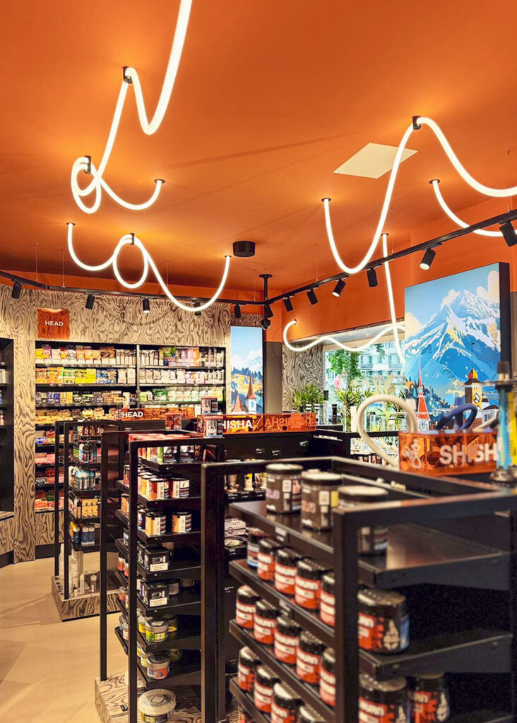 Lichtlösung ANIGO Flex im Verkaufsladen