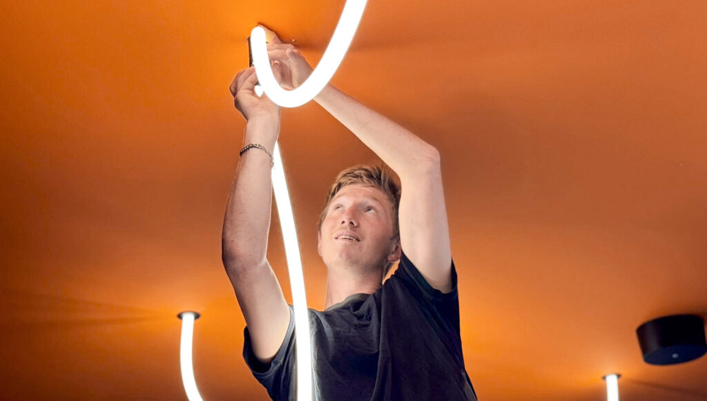 Montage der kreativ Lichtlösung