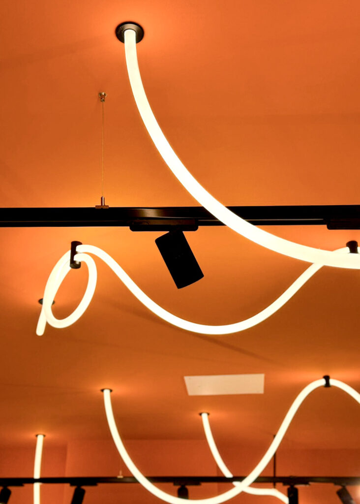 Kreative Installation der Lichtlösung ANIGO Flex