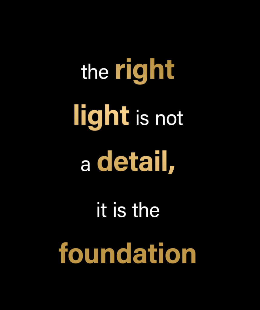 Das richtige Licht ist Grundlage