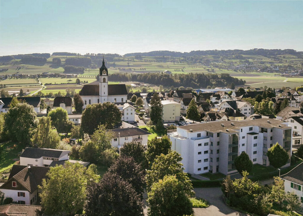 Sursee Lindenrain in der Vogelperspektive